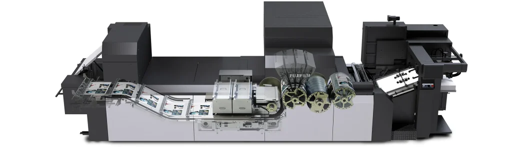 Jet Press B2. A impressora a jato de tinta digital com alimentação de folha B2 de qualidade altíssima promete fazer frente ao offset, com uma velocidade de produção de até 2700 folhas B2 por hora.